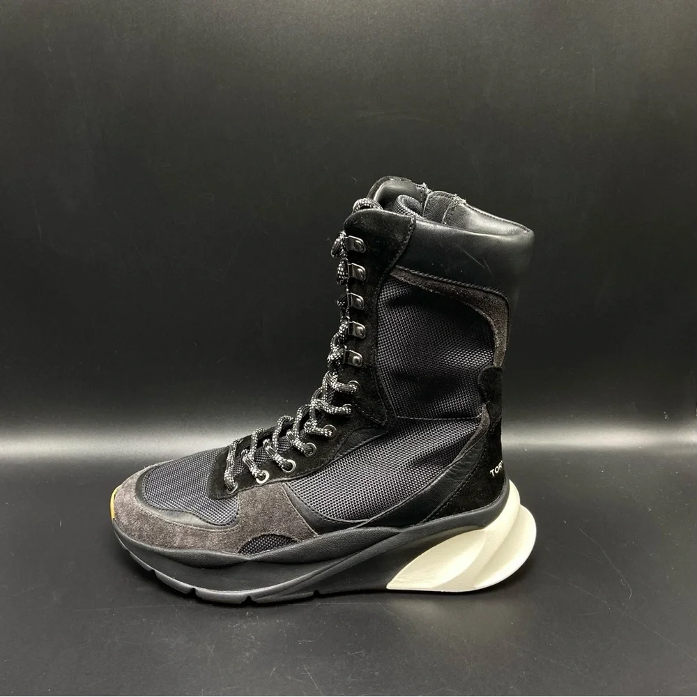 Tory Burch Sawyer Boxer High Top Sneaker Boots Women's Size 6‎ New W/Box